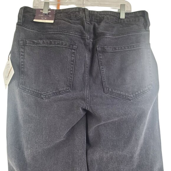 15. Ava & Viv NWT Women's 90's Straight High-Rise Denim Jeans Black Size 16 - Picture 8 of 12